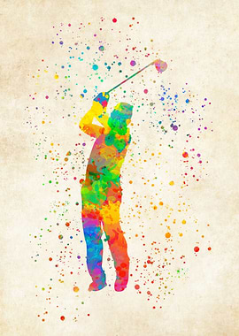 Golfer Watercolor