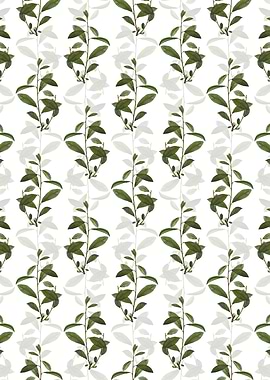 Floral Grey Willow Pattern