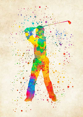 Golfer Watercolor