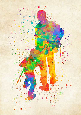 Backpacker Watercolor