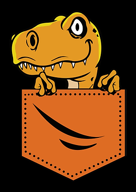 Velociraptor Cute Pocket