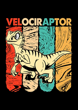 Velociraptor Retro Dino