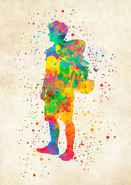 Backpacker Watercolor