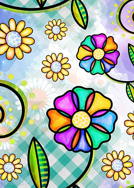 Watercolor Doodle Floral10