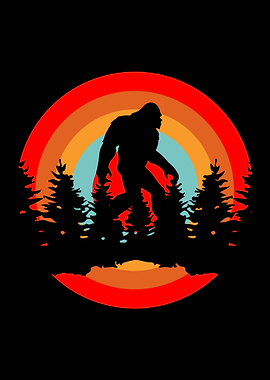 Retro Vintage Bigfoot Hide