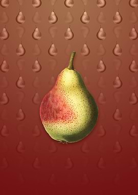 Vintage Pear on Falu Red