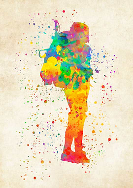 Backpacker Watercolor