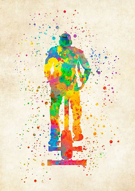 Exercise bike watercolor