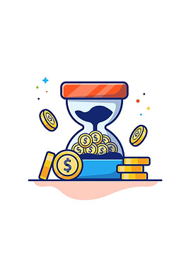 Hourglass With Gold Coin