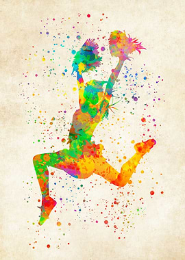 Cheerleader watercolor