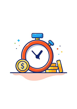 Stopwatch And Gold Coin