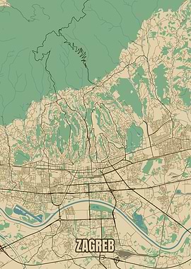 City map of Zagreb