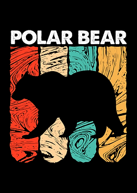 Polar Bear Grunge Colorful