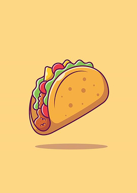 Taco Mexican Food Cartoon