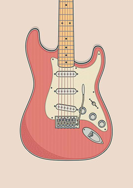 Fiesta Red Strat Guitar