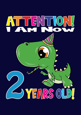 Dino Boy I Am 2 Years Old