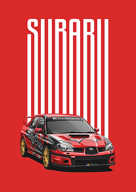 subaru wrx sti red