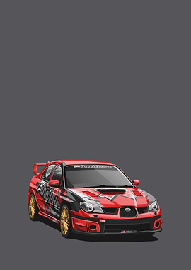 subaru wrx sti red