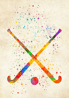Hockey watercolor