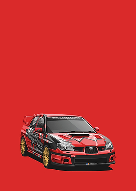 subaru wrx sti red