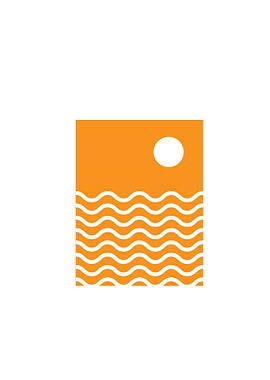 Abstract yellow wave box