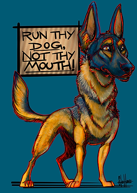 Run Your Dog Malinois Teal