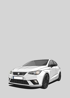 seat ibiza fr white