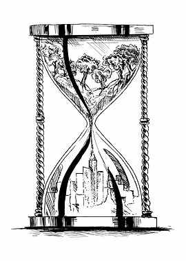 Hourglass ecology concept