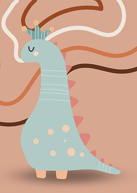 Calm Abstract Dinosaur