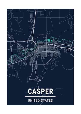 City Map Casper US