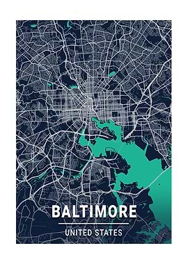 City Map Baltimore USA