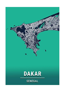 City Map Dakar Senegal