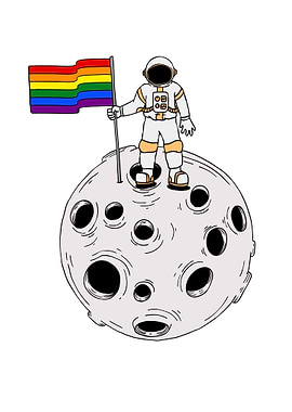 Gay Astronaut On Moon