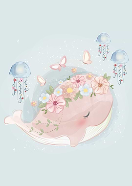 Cute Spring Whale