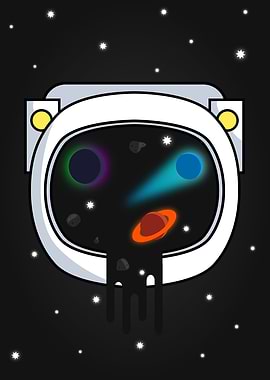 Astronaut Helmet Vector