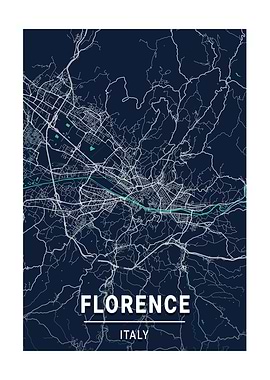 Florence Italy City Map