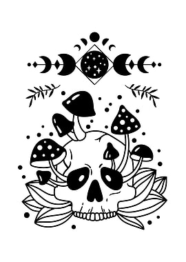 Aesthetic Halloween Skull