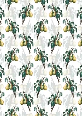 Floral Lemon Pear Pattern