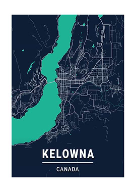 City Map Kelowna Canada