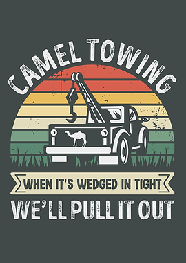 Funny Camel Towing Retro