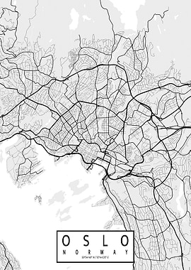 Oslo City Map Light