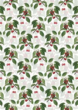 Floral Sour Cherry Pattern