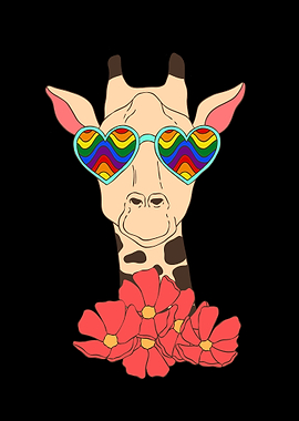 Rainbow Giraffe Gay Pride