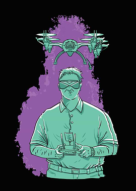 Flying drone operator VR