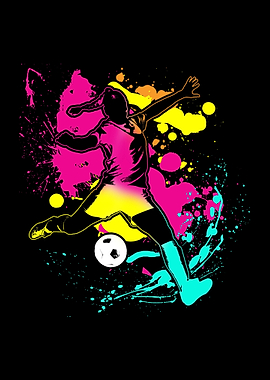 Soccer Girl Colorful