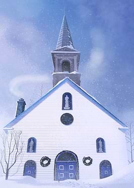 Church in snow