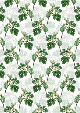 Vintage Floral Fig Pattern