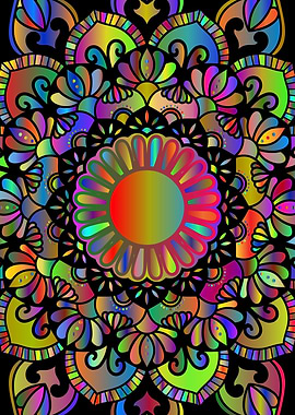 Color Glass Mandala