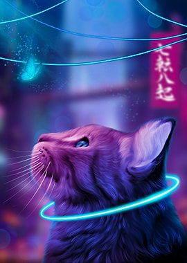 cyberpunk cat