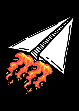 Burning Paper Airplane
